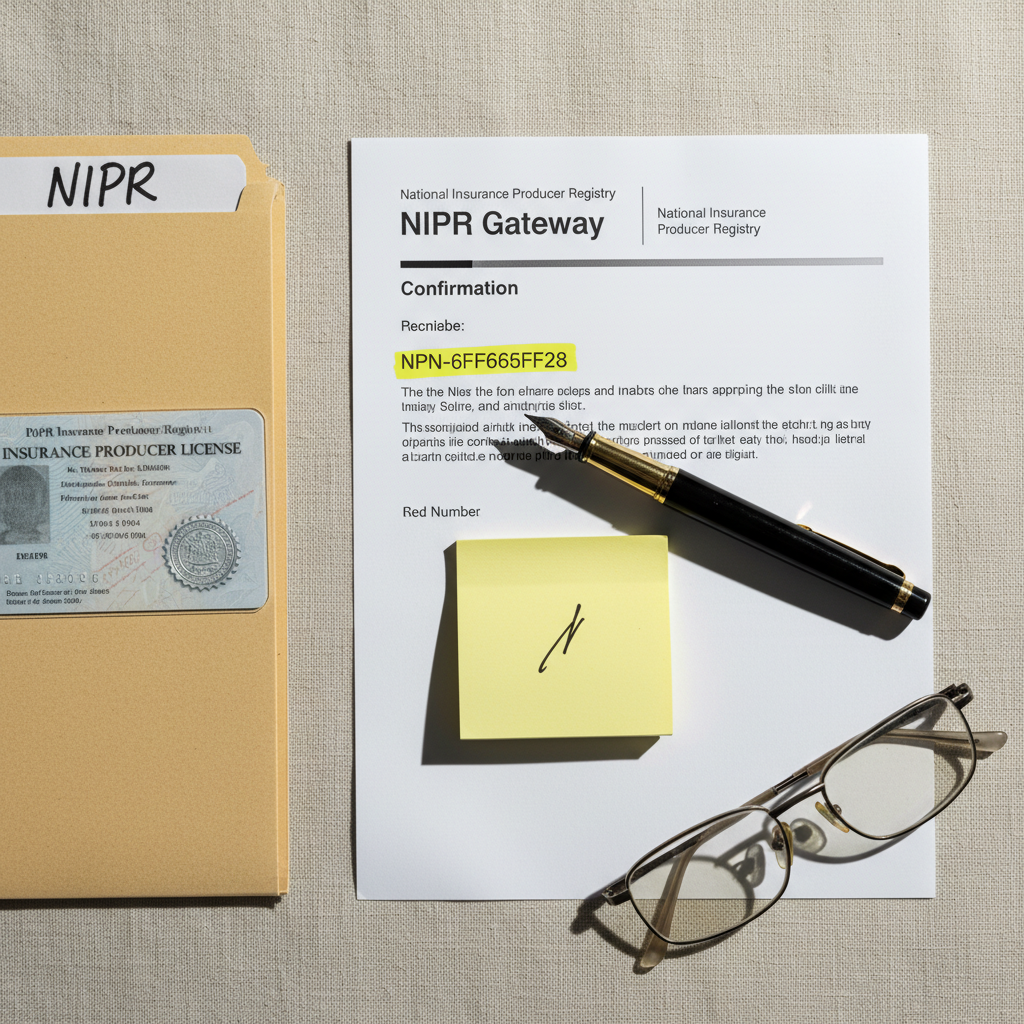 NIPR dashboard showing a non-resident license application with state selection dropdown